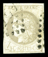 O N°41B, 4c Gris Rep 2, TB (signé Brun)   Qualité: O   Cote: 325 Euros - 1870 Bordeaux Printing