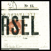 O N°40Ba, 2c Rouge Brique Report 2 Obl Typographique Des Journaux Sur Support, TTB (certificat)  ... - 1870 Emission De Bordeaux