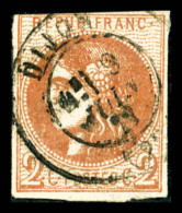 O N°40Ba, 2c Rouge Brique Report 2, TB (signé Scheller/certificat)   Qualité: O   Cote: 900 Euros - 1870 Bordeaux Printing