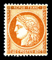 ** N°38, 40c Orange, Fraîcheur Postale, SUP (signé Brun/certificat)   Qualité: ** - 1870 Siege Of Paris