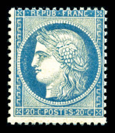 ** N°37, 20c Bleu, TB (signé Brun)   Qualité: ** - 1870 Assedio Di Parigi