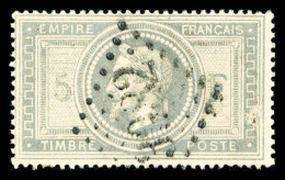 O N°33, 5F Violet-gris, Pelurage, Belle Présentation (signé Calves)   Qualité: O   Cote:... - 1863-1870 Napoleone III Con Gli Allori