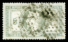 O N°33, 5F Violet-gris, TB (signé Scheller/certificat)   Qualité: O   Cote: 1100 Euros - 1863-1870 Napoleon III With Laurels