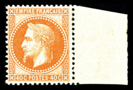 ** N°31, 40c Orange Bdf Latéral, Fraîcheur Postale, SUP (certificat)   Qualité: ** - 1863-1870 Napoleone III Con Gli Allori