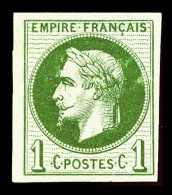 (*) N°25d, 1c Bronze, Réimpression De Granet, Infime Froissure Sinon Superbe (signé... - 1863-1870 Napoléon III Lauré