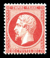 ** N°24, 80c Rose, Bon Centrage, Fraîcheur Postale, SUPERBE (certificat)   Qualité: ** - 1862 Napoléon III.