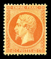 * N°23, 40c Orange Foncé, Bon Centrage, TB (signé Brun/certificat)   Qualité: *   Cote:... - 1862 Napoleone III