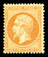 ** N°23, 40c Orange, SUPERBE (signé Calves/certificat)   Qualité: ** - 1862 Napoléon III.