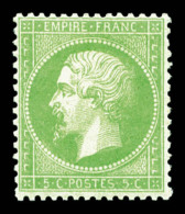 * N°20, 5c Vert, TB   Qualité: *   Cote: 350 Euros - 1862 Napoléon III