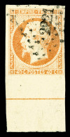 O N°16c, 40c Orange Bord De Feuille Avec Filet D'encadrement, R.R.R, SUP (signé Scheller/certificat)  ... - 1853-1860 Napoléon III.