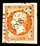 O N°16, 40c Orange, Grandes Marges, Trois Voisins, Pièce Choisie, TTB   Qualité: O - 1853-1860 Napoléon III.