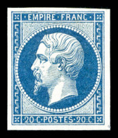 ** N°14A, 20c Type I, Fraîcheur Postale, SUPERBE (certificat)   Qualité: ** - 1853-1860 Napoléon III