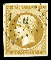 O N°9, 10c Bistre-jaune, Oblitération Légère, SUP (signé Brun/certificat)  ... - 1852 Luis-Napoléon
