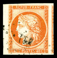 O N°5, 40c Orange, Un Voisin, Piece Choisie, SUPERBE (signé Calves/certificat)   Qualité: O - 1849-1850 Ceres