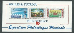 Wallis Et Futuna B. F. N° 4 XX  "Philexfrance´ 89" , Le Bloc Sans Charnière TB - Blocchi & Foglietti
