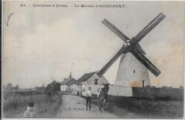 CPA Moulin à Vent Circulé Achicourt - Mulini A Vento