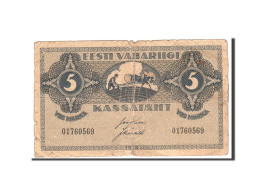 Billet, Estonia, 5 Marka, 1919, Undated, KM:45a, TB - Estonia