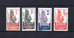 Gabón   1910 .-  Y&T  Nº   33/35 - 37     ( 37 Con Doblez ) - Used Stamps