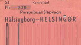 TICKET HALSINGBORG HELSINGOR - Europe