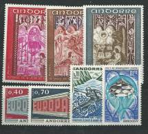 Andorre Français N°194 / 200 XX Année Complète 1969  ;  7 Valeurs, Sans Charnière, TB - Annate Complete