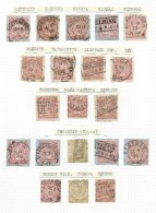 1868. GERMAN  OCCUPATION . 20 STAMPS WITH POLISH  TOWNS  CANCELLATION. - ...-1860 Préphilatélie