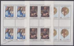 Czech Republic - Tcheque 2000 Yvert 260-62 Art, Paintings - Sheetlet - MNH - Unused Stamps