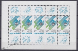 Czech Republic - Tcheque 1999 Yvert 219 125th Ann. UPU, Universal Postal Union - Sheetlet - MNH - Unused Stamps