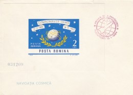 #BV3600  COSMOS, WORLD, AIR POST, COVERS FDC , 1963, ROMANIA. - FDC