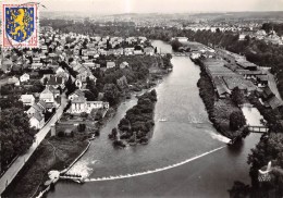 25-VALENTIGNEY- VUE DU CIEL, LE DOUBS ET LES USINES PEUGEOT - Valentigney