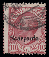 Italia - Isole Egeo: Scarpanto - 10 C. Rosa (82) - 1912 - Ägäis (Scarpanto)