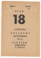 TURQUIE,TURKEI TURKEY ,OTTOMAN 1903 CALENDER  PAGE - Grand Format : 1921-40