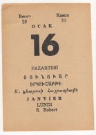 TURQUIE,TURKEI TURKEY ,OTTOMAN CALENDER  PAGE - Grand Format : 1921-40