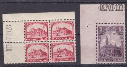 Belgie Drukdatum COB** 267-272 - Hoekdatums