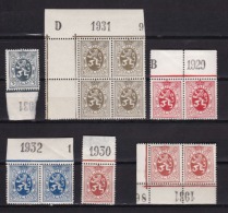 Belgie Drukdatum COB** 276-288 - Dated Corners