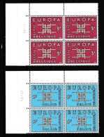 Belgie Drukdatum COB** 1261-1262 - Hoekdatums