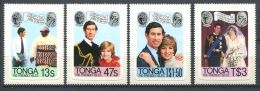 172 TONGA 1981 - Yvert 480/83 Adhesif - Prince Charles Et Lady Diana - Neuf ** (MNH) Sans Trace De Charniere - Tonga (1970-...)