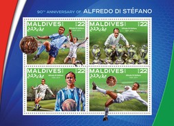 Maldives 2016, Sport, Football, Di Stefano, 4val In BF - Unused Stamps