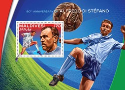 Maldives 2016, Sport, Football, Di Stefano, BF - Unused Stamps