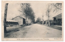 CPA - AUVE (Marne) - Auve Incendié Par Les Allemands Le 6 Septembre 1914 - Grande Rue - Autres & Non Classés