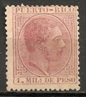 Timbres - Espagne - Colonies Et Dépendances - Puerto Rico - 1884 - 1 Mil. - - Puerto Rico