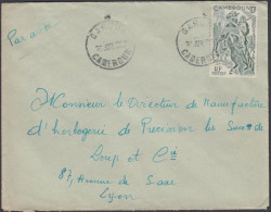 Cameroun 1952, Airmail Cover Garoua To Lyon W./postmark Garoua - Luchtpost