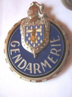 RARE INSIGNE PLAQUE MOTARD GENDARMERIE NATIONALE (ARGENTEE) HOMOLOGUE H696 ARTHUS BERTRAND PARIS ETAT EXCELLENT - Policia