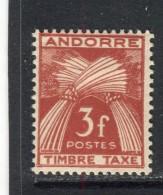 ANDORRE - Y&T Taxe N° 35* - Type Gerbe - Ungebraucht