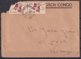 CONGO, BELGE, 1961, Cover From Elizabethville To Kelwezi With 2 Stamps - Cartas & Documentos