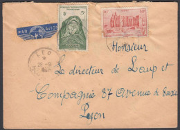 French West Africa 1951, Airmail Cover Leo To Lyon W./postmark Leo - Covers & Documents