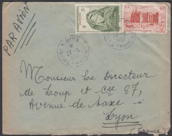 French West Africa 1952, Airmail Cover Kindia To Lyon W./postmark Kindia - Covers & Documents