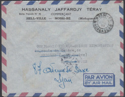 Madagascar 1952, Airmail Cover Nossi-Be To Lyon W./postmark Nossi-Be - Poste Aérienne