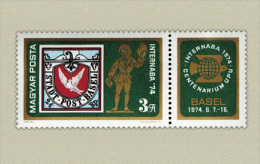 Hungary 1974. Internaba Exhibition Segmental Stamp MNH (**) Michel: 2956 / 2 EUR - Ungebraucht