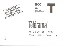 Lettre T Télérama - Buste Risposta T