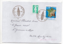 1992--cachet  TROYES R.P  Philatélie  Sur Tp 50ème Anniv  Institut Géographique Sur Lettre Pour Mouleydier-24 - Manual Postmarks